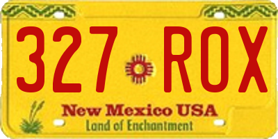 NM license plate 327ROX