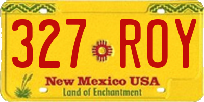 NM license plate 327ROY