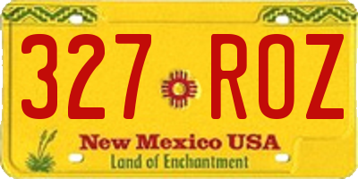 NM license plate 327ROZ