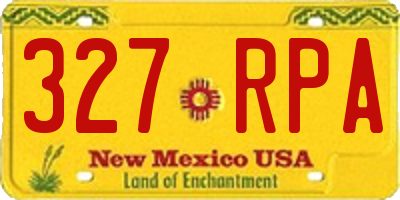 NM license plate 327RPA