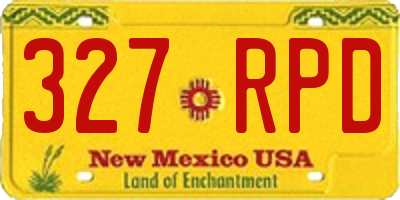 NM license plate 327RPD