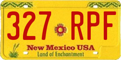 NM license plate 327RPF