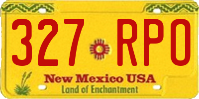 NM license plate 327RPO