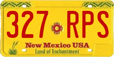 NM license plate 327RPS