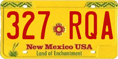 NM license plate 327RQA