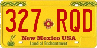 NM license plate 327RQD