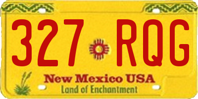 NM license plate 327RQG
