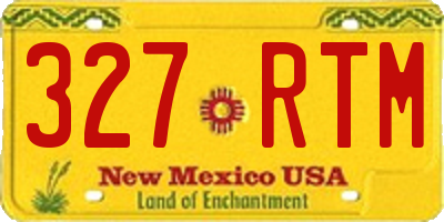 NM license plate 327RTM