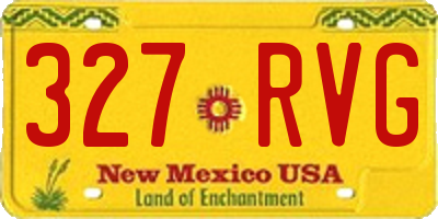 NM license plate 327RVG