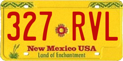 NM license plate 327RVL