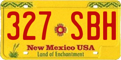 NM license plate 327SBH