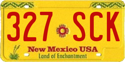 NM license plate 327SCK