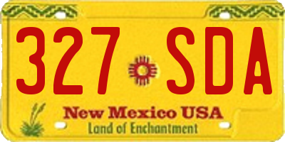 NM license plate 327SDA