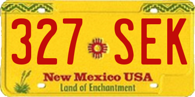 NM license plate 327SEK