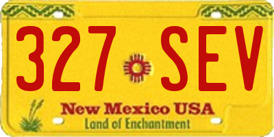 NM license plate 327SEV