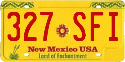 NM license plate 327SFI