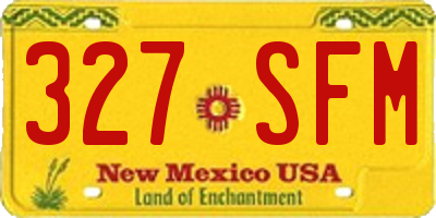 NM license plate 327SFM