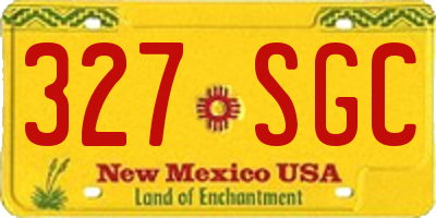 NM license plate 327SGC
