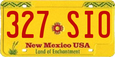NM license plate 327SIO