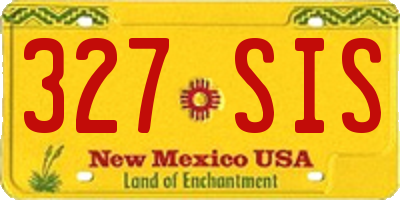 NM license plate 327SIS