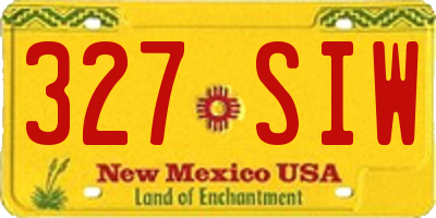 NM license plate 327SIW