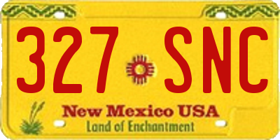 NM license plate 327SNC