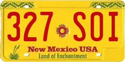 NM license plate 327SOI
