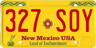 NM license plate 327SOY