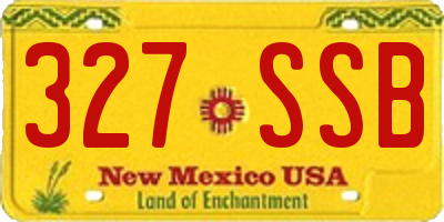 NM license plate 327SSB
