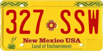 NM license plate 327SSW