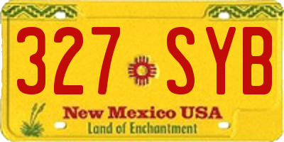 NM license plate 327SYB