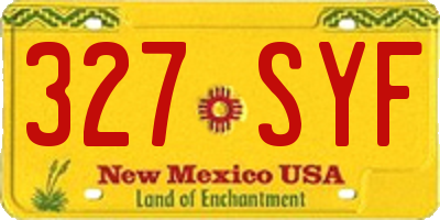 NM license plate 327SYF