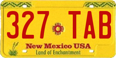 NM license plate 327TAB