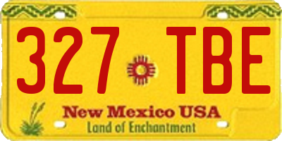 NM license plate 327TBE