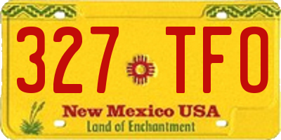 NM license plate 327TFO