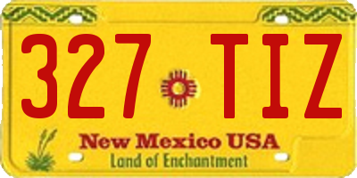 NM license plate 327TIZ