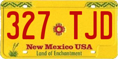 NM license plate 327TJD