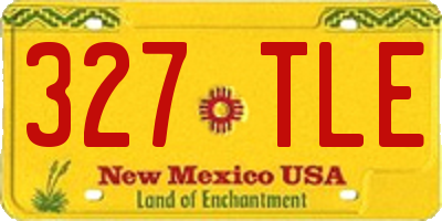 NM license plate 327TLE