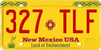 NM license plate 327TLF