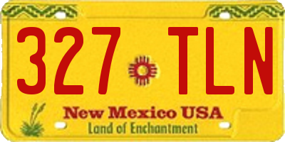 NM license plate 327TLN