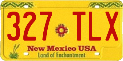 NM license plate 327TLX