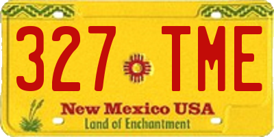 NM license plate 327TME