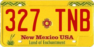 NM license plate 327TNB