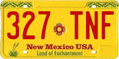 NM license plate 327TNF