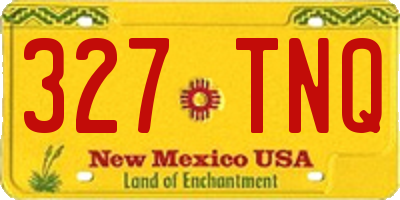 NM license plate 327TNQ