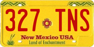 NM license plate 327TNS