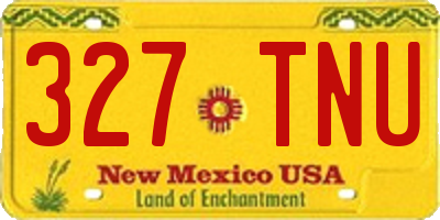 NM license plate 327TNU
