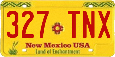 NM license plate 327TNX