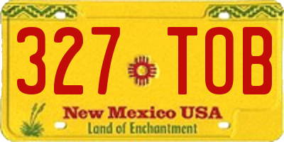 NM license plate 327TOB