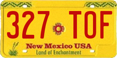 NM license plate 327TOF